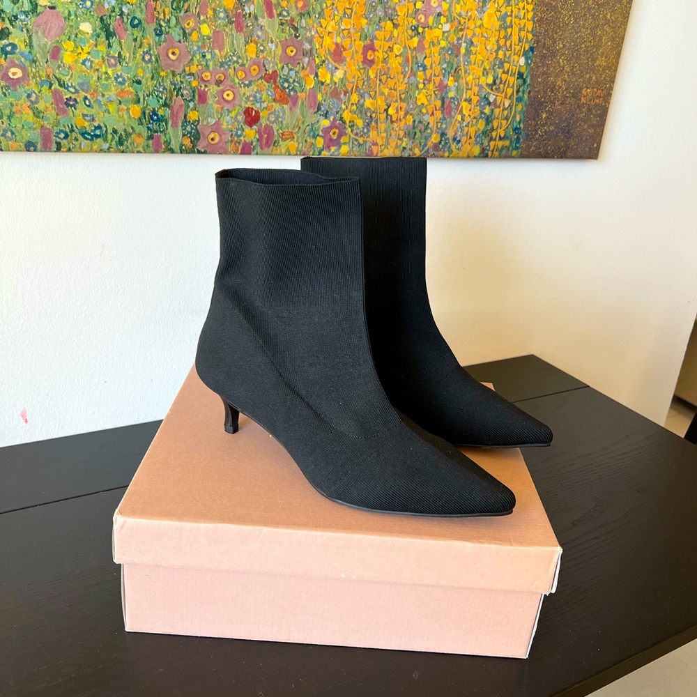 Anthropologie Black Heeled Bootie EU 41